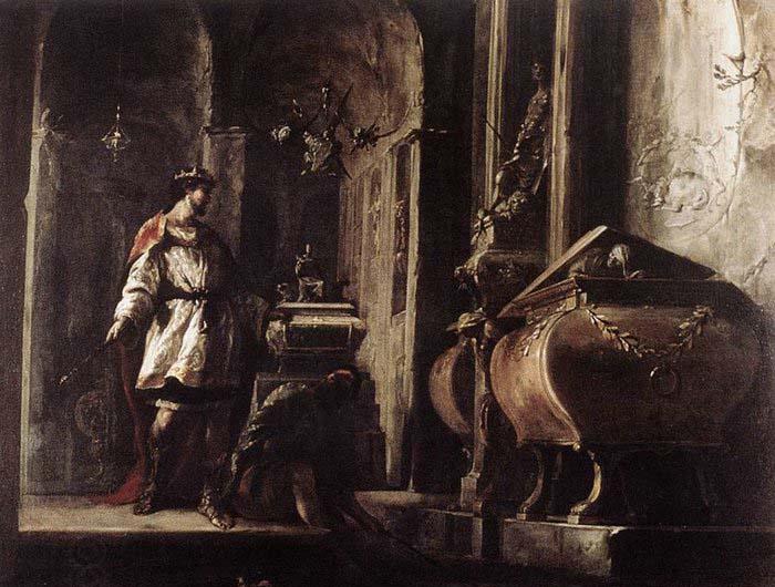 Johann Heinrich Schonfeldt Alexander the Great before the Tomb of Achilles China oil painting art